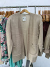 Waffle Cardigan in Beige