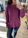 Cozy Days Long Sleeve Top in Plum