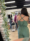 Twill Jumpsuit in Sage