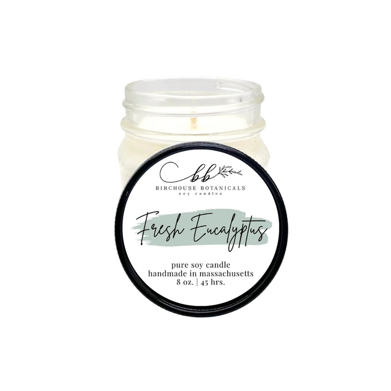 Fresh Eucalyptus Birchouse Botanicals 8oz Soy Candle