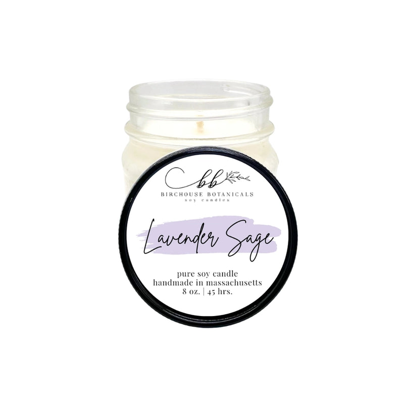 Lavender Sage Birchouse Botanicals 8oz Soy Candle