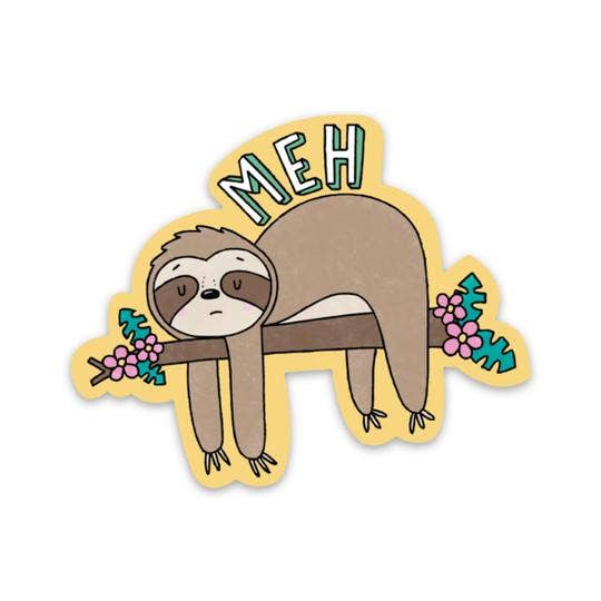 Meh Sticker - Sloth-The Gray Barn Boutique, Templeton Massachusetts